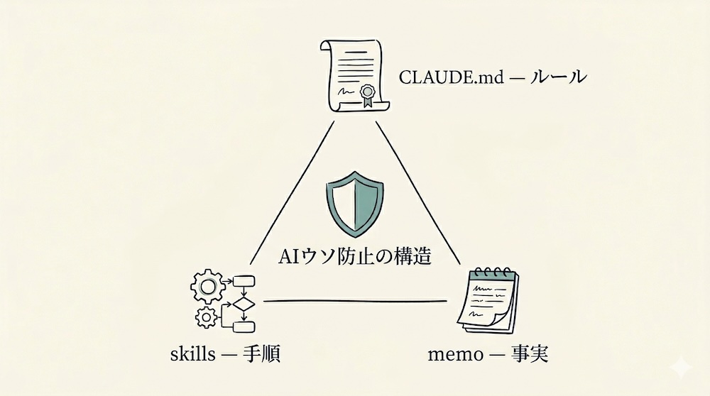 AIの嘘(ハルシネーション)を“構造”で防ぐ仕組みの図解①