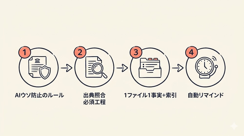 3種のファイルでAIの嘘を防ぐ構造の図解②