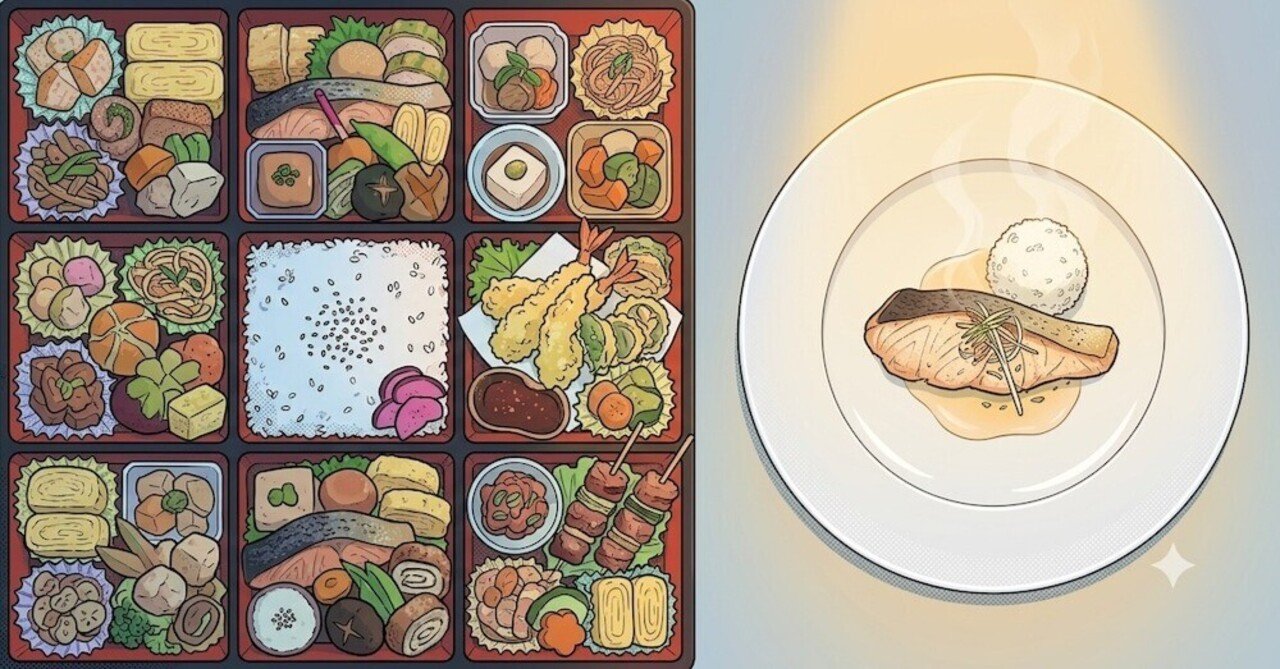 幕の内弁当と一品料理。伝えたいことを一つに絞ると記憶に残る